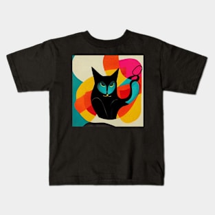 Abstract Cat Kids T-Shirt